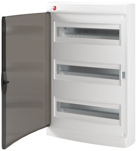 Бокс пластиковый DKC RAM base ЩРН-П-54 (625х408х137мм) без клемм IP41 белый прозрачная дверца картинка 